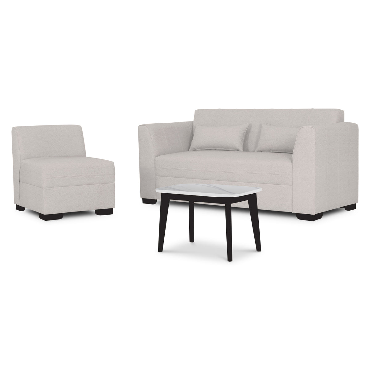 Juego De Sala Dalton Impetu Beige, Negro