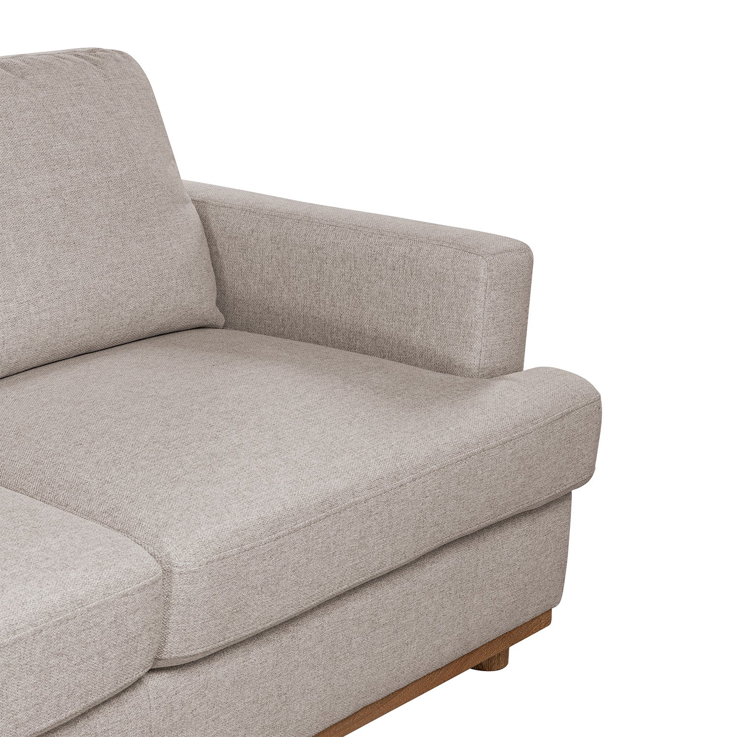 Sofá 3 Puestos Luka Lino Verona Beige, Natural