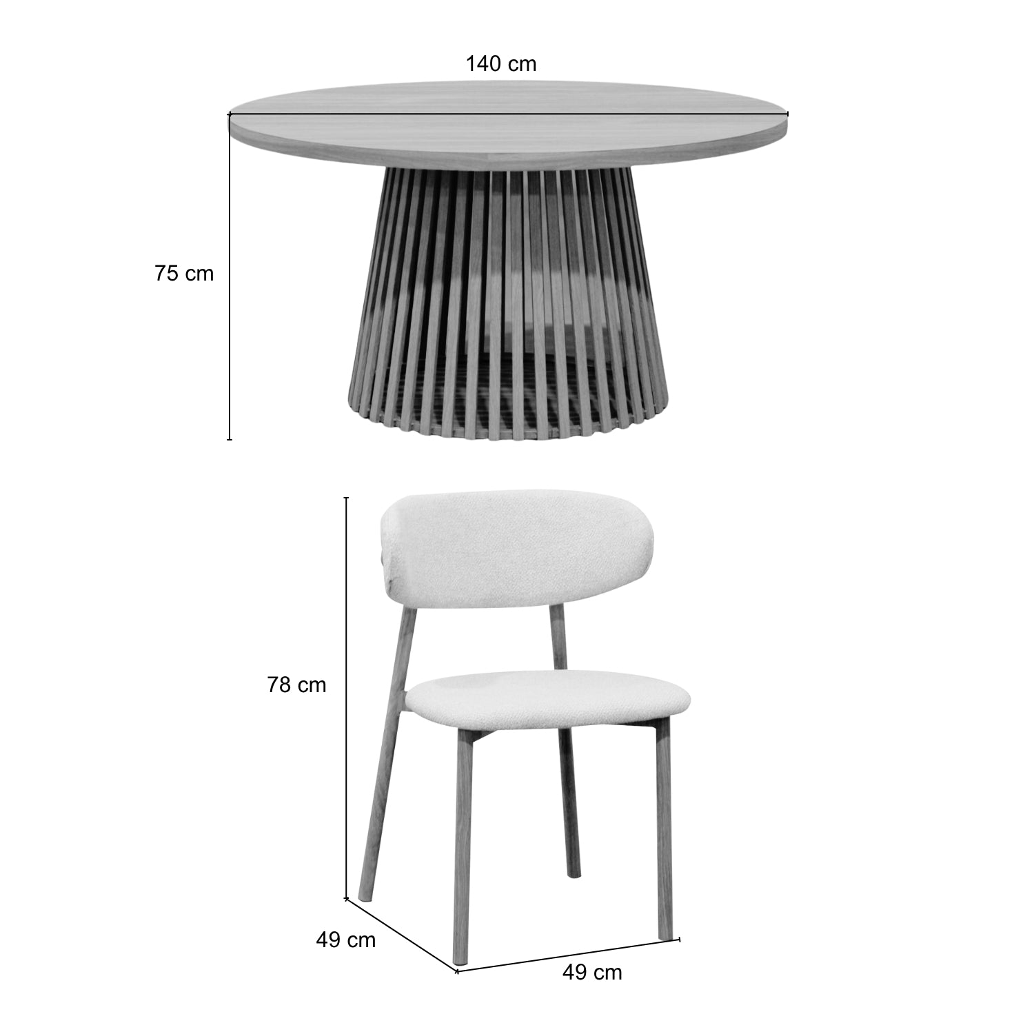 Comedor 6 Puestos Palermo Beige, Champana