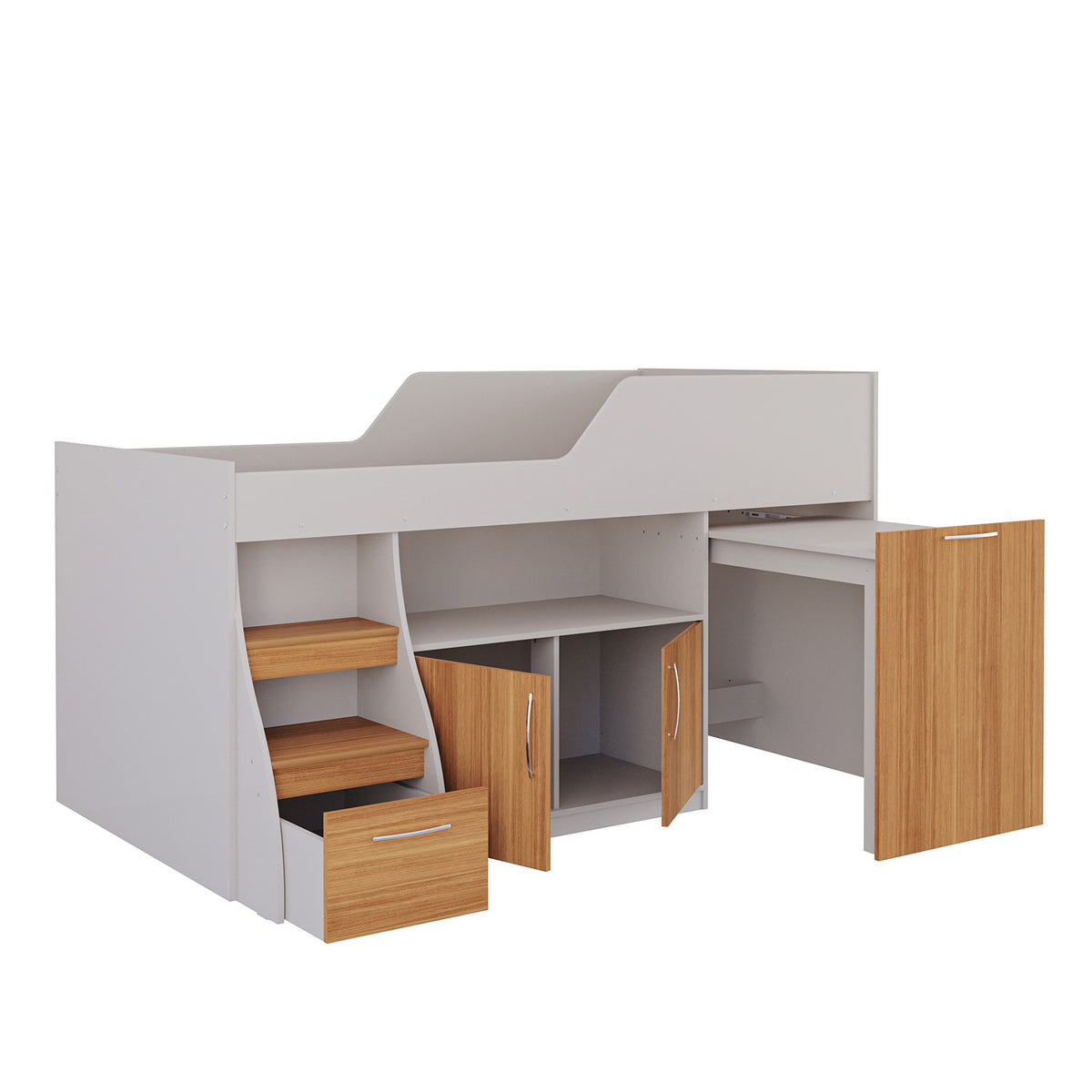 Cama Multifuncional 1.00 Yara Off White, Natural
