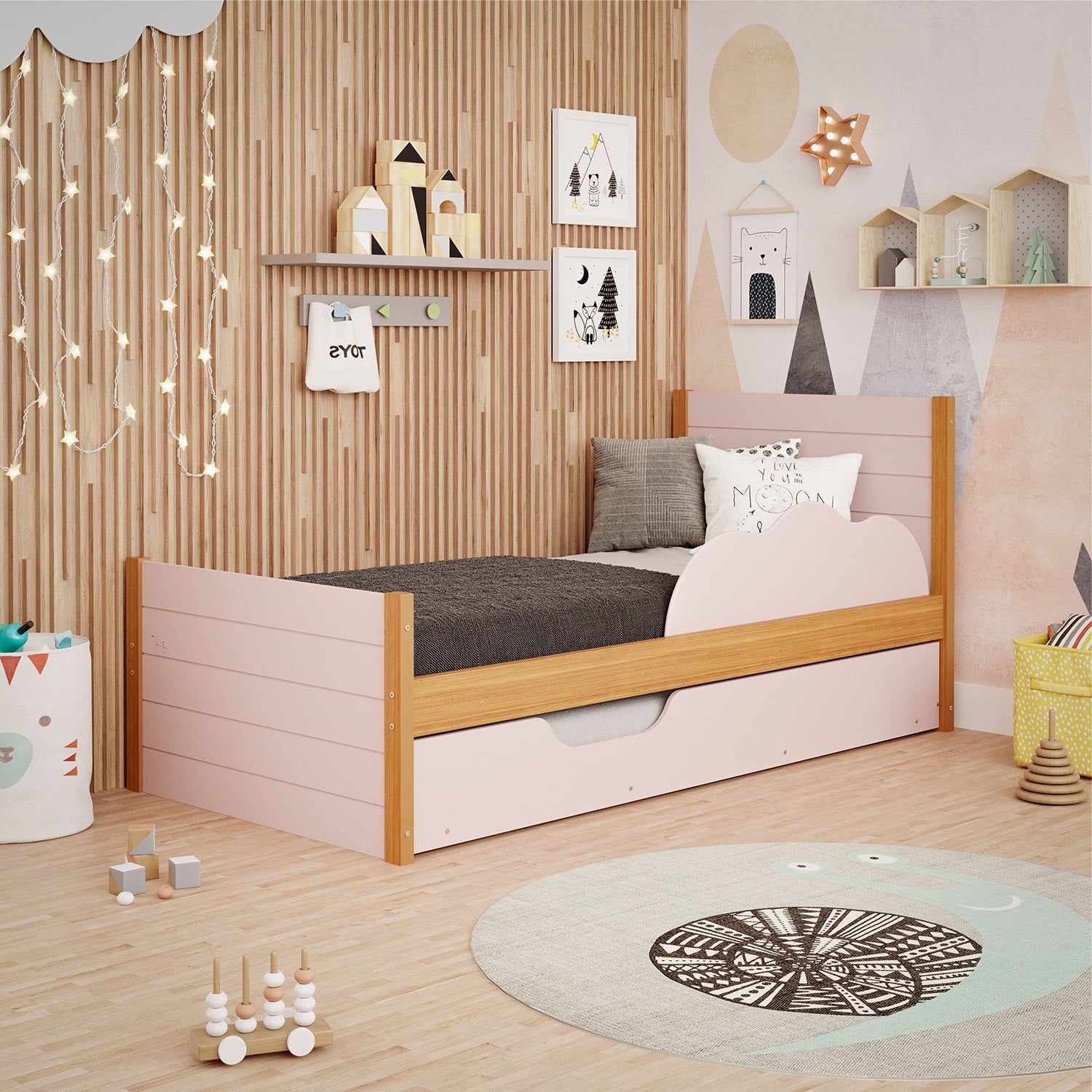 Cama Nido 1.00 Gerry Rosa, Natural