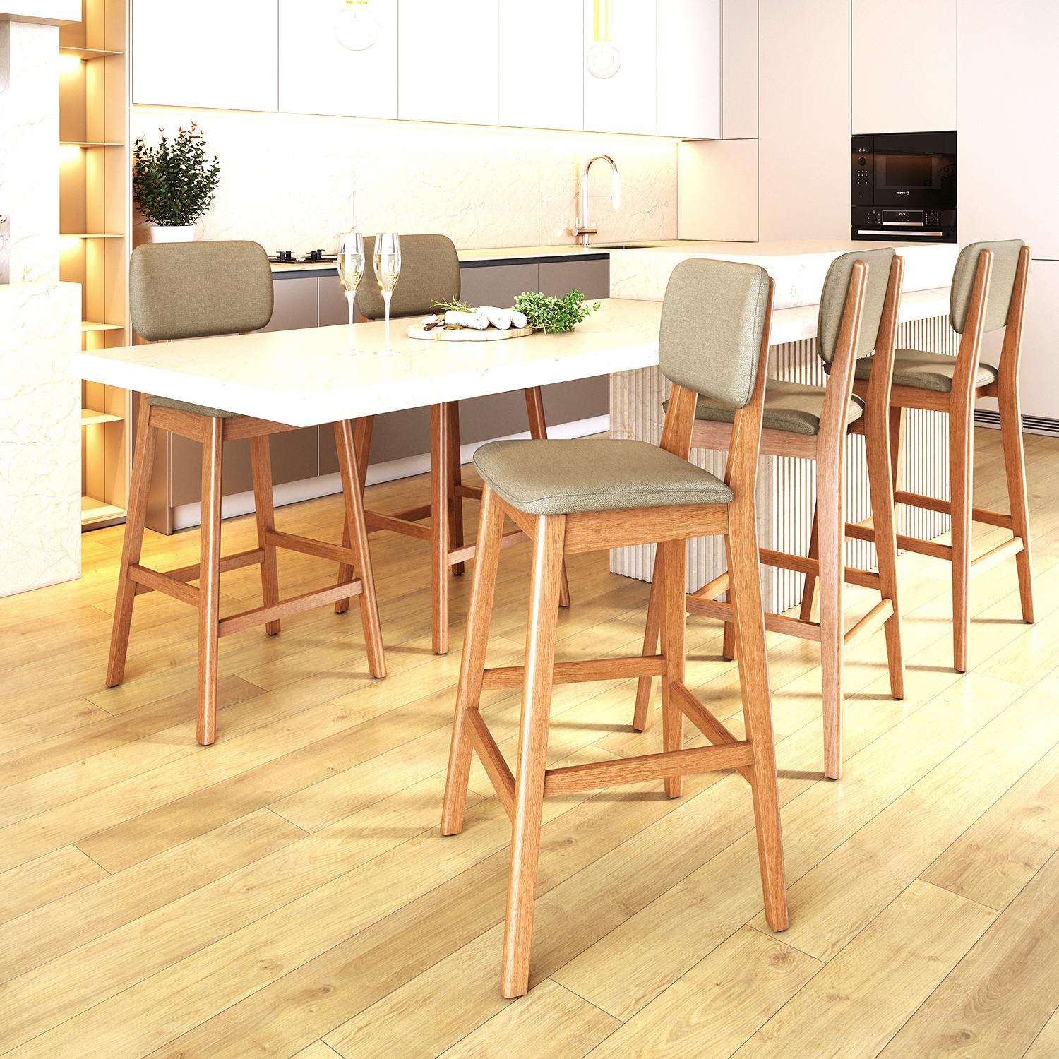 Silla Para Barra Anna Lino Beige 40X104X47