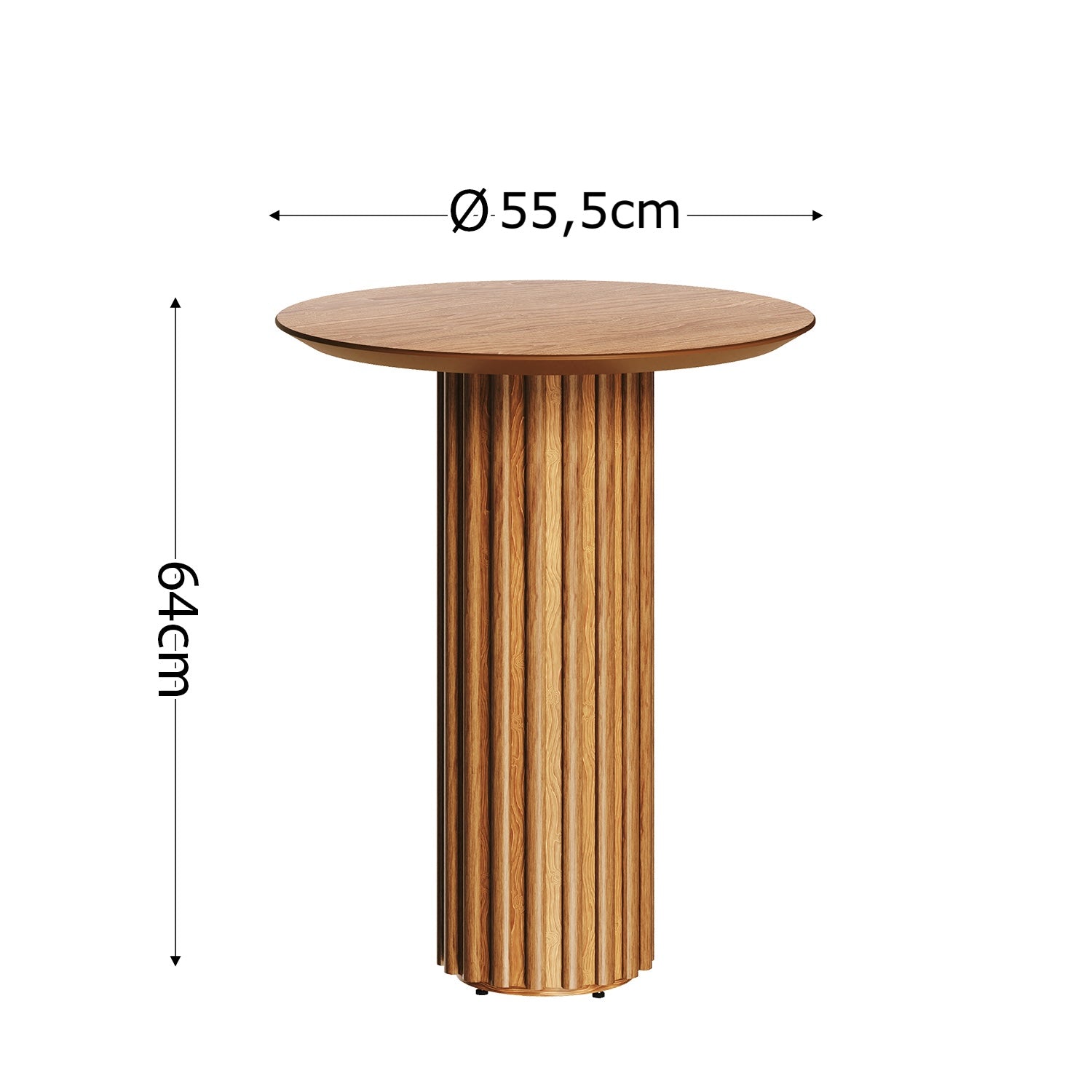 Mesa Auxiliar Vera Natural  55X64X55