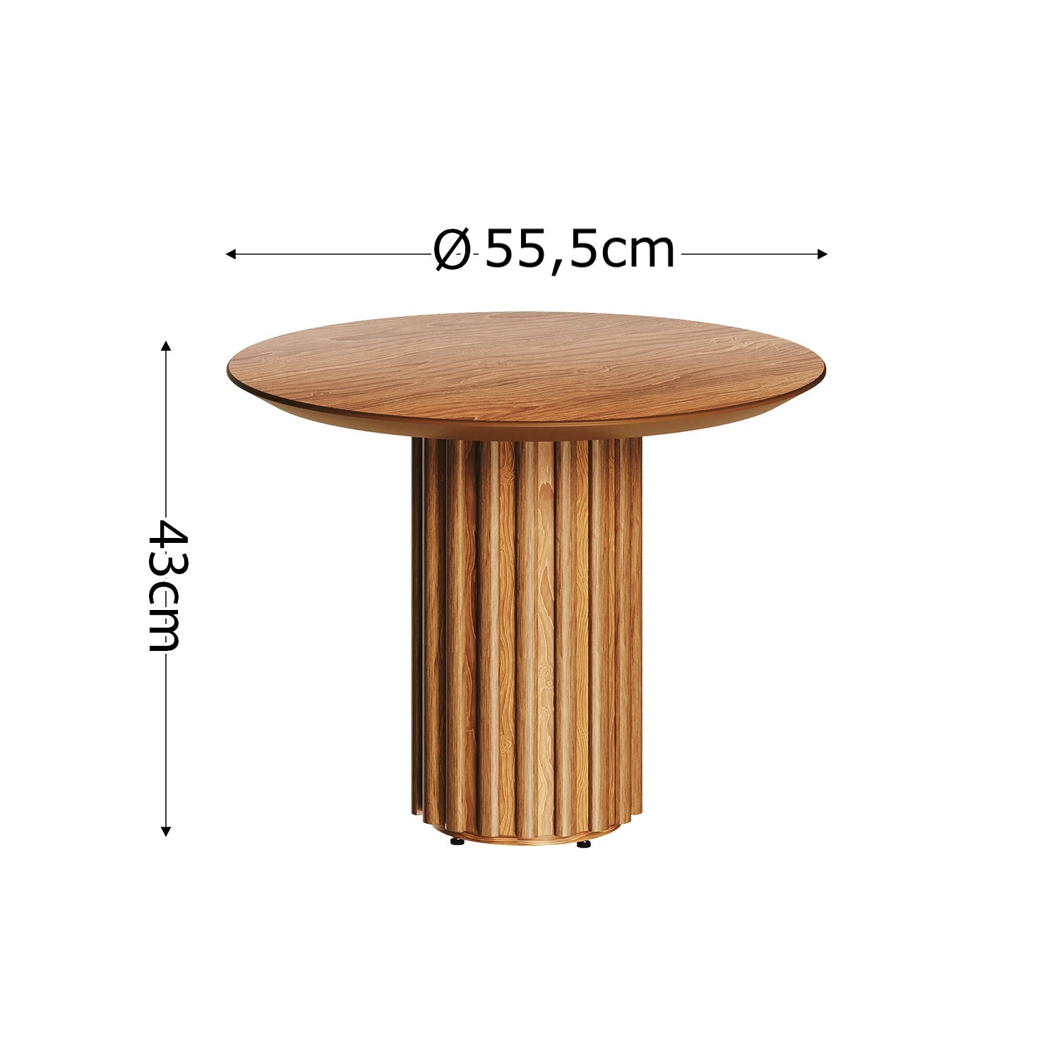 Mesa Auxiliar  Vera Natural 55X43X55