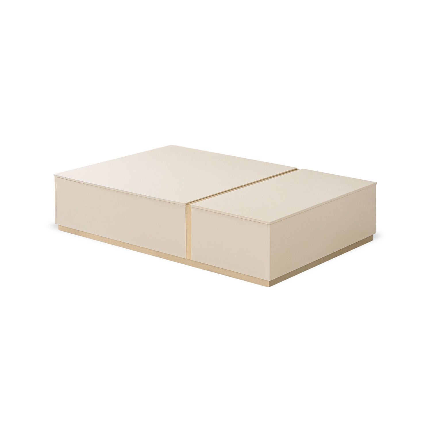 Mesa De Centro Lizzi Greige, Champaña Premium