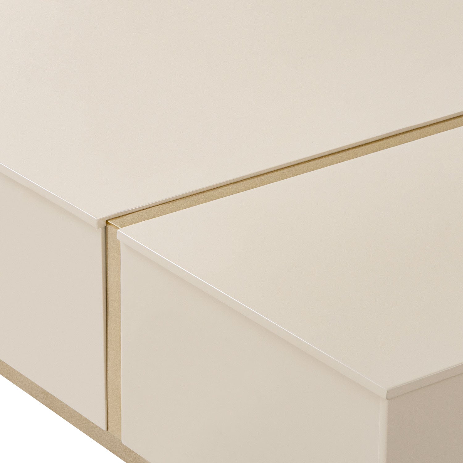 Mesa De Centro Lizzi Greige, Champaña Premium