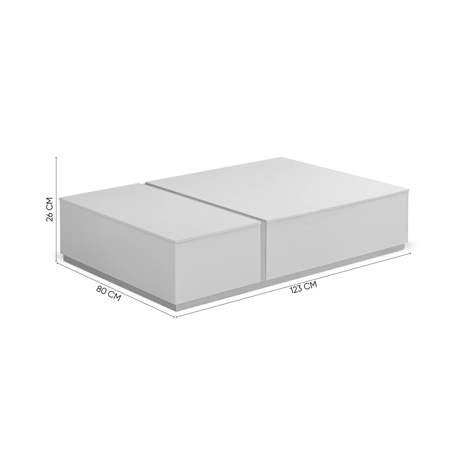 Mesa De Centro Lizzi Greige, Champaña Premium