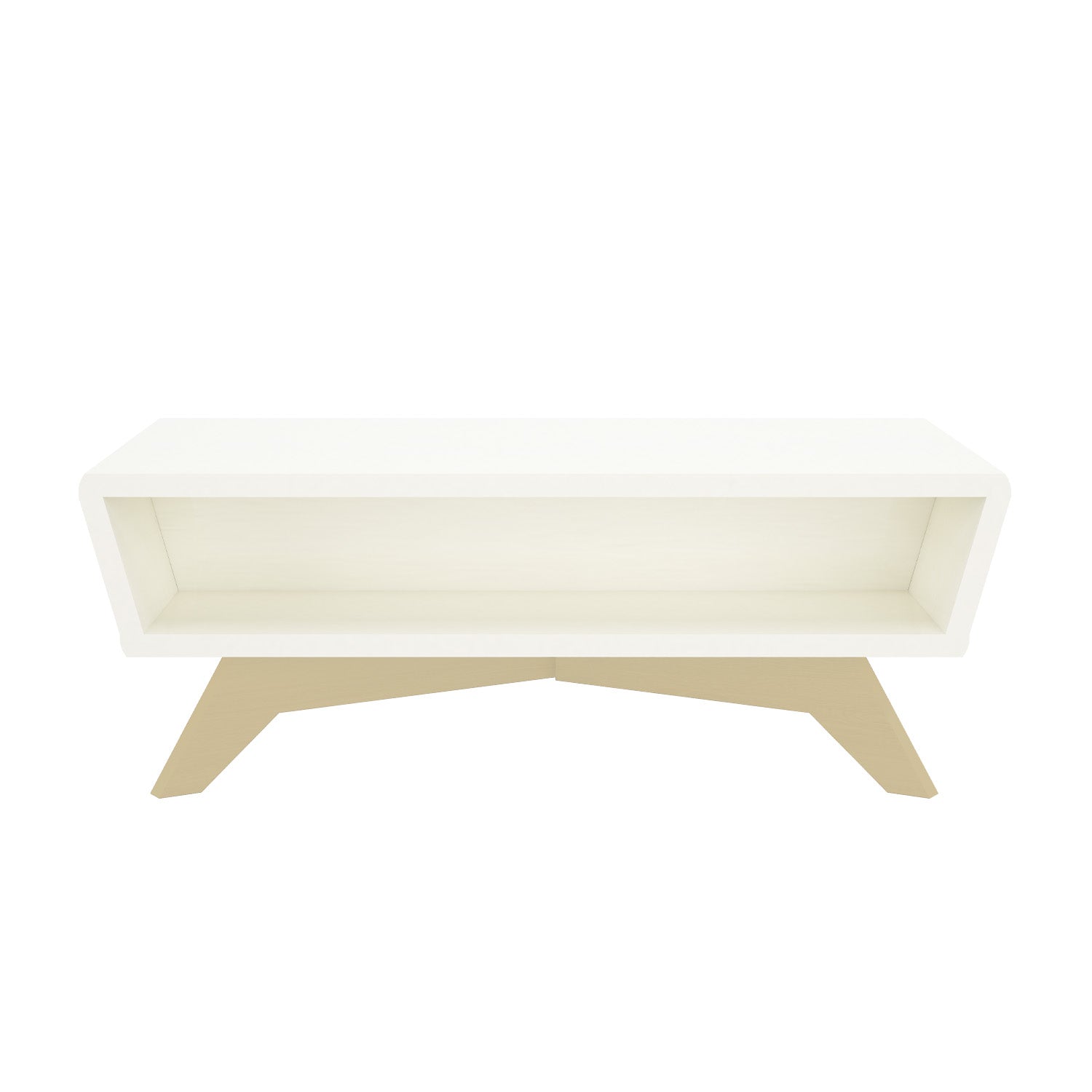 Mesa de Centro Ari 36X100X55 Off White, Champaña