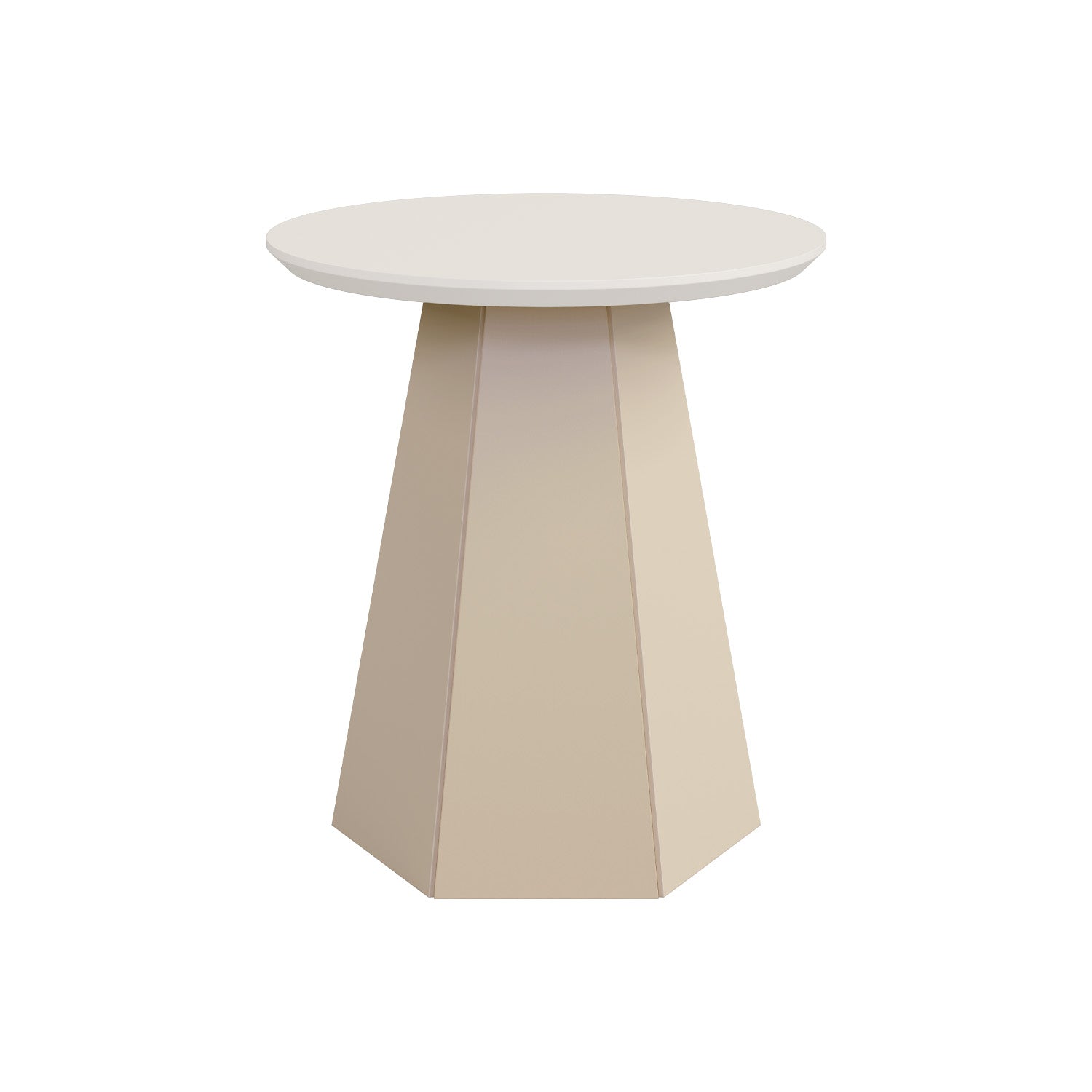 Mesa Auxiliar Madeira 55X50 Off White, Champaña