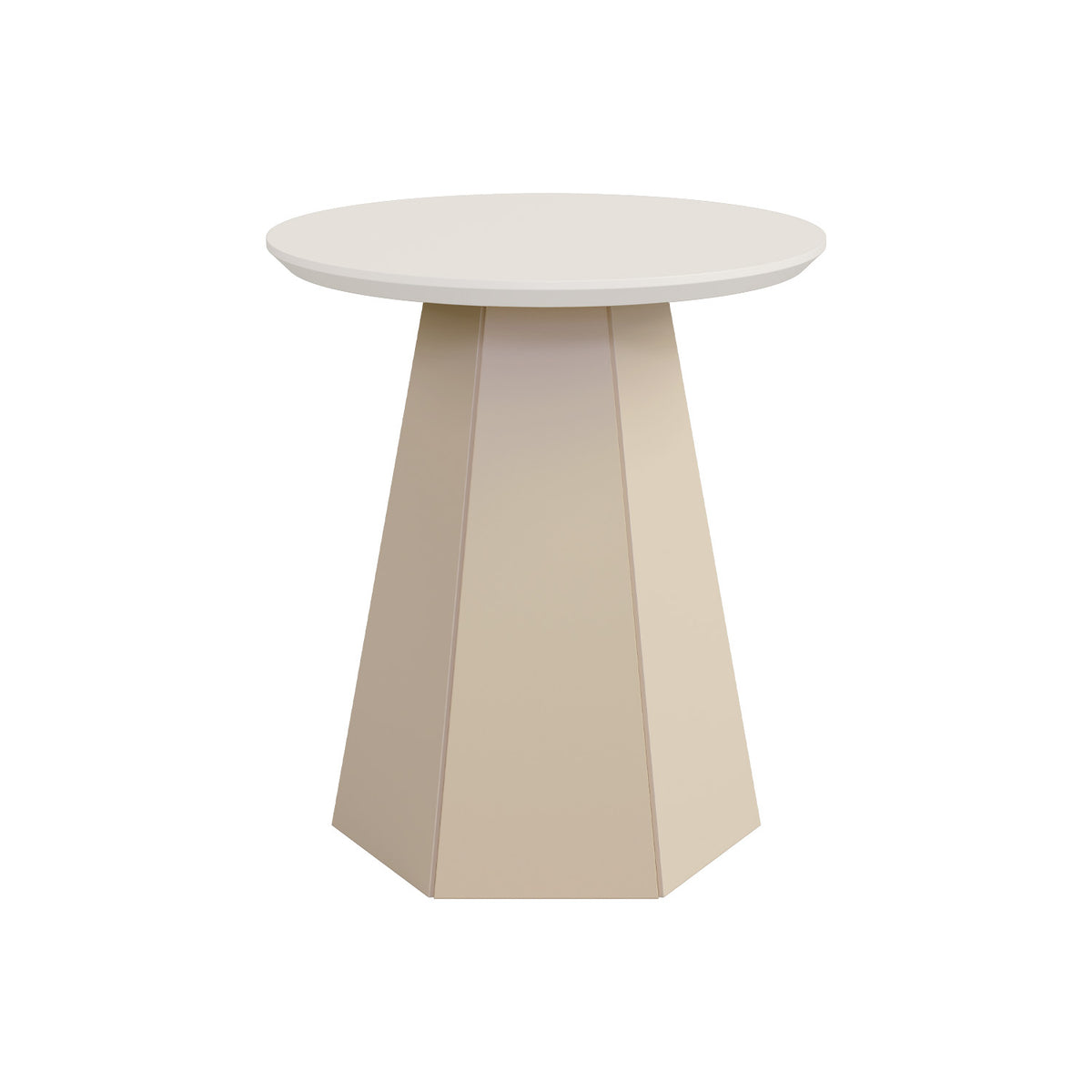 Mesa Auxiliar Madeira 55X50 Off White, Champaña