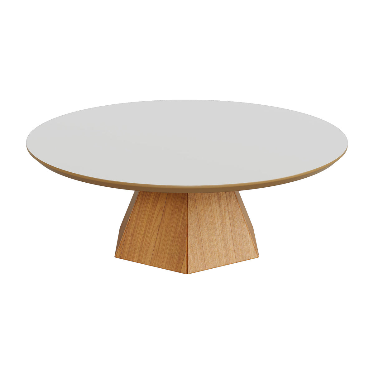 Mesa de Centro Madeira 32X90 Off White, Natural