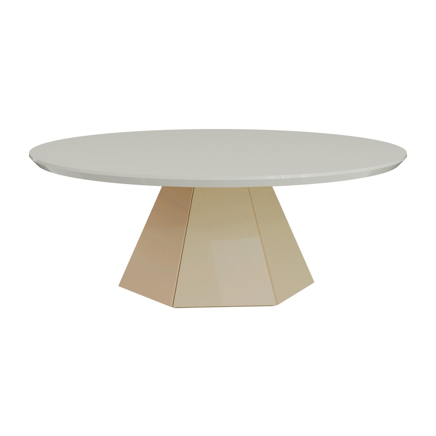 Mesa de Centro Madeira 32X90 Off White, Champaña