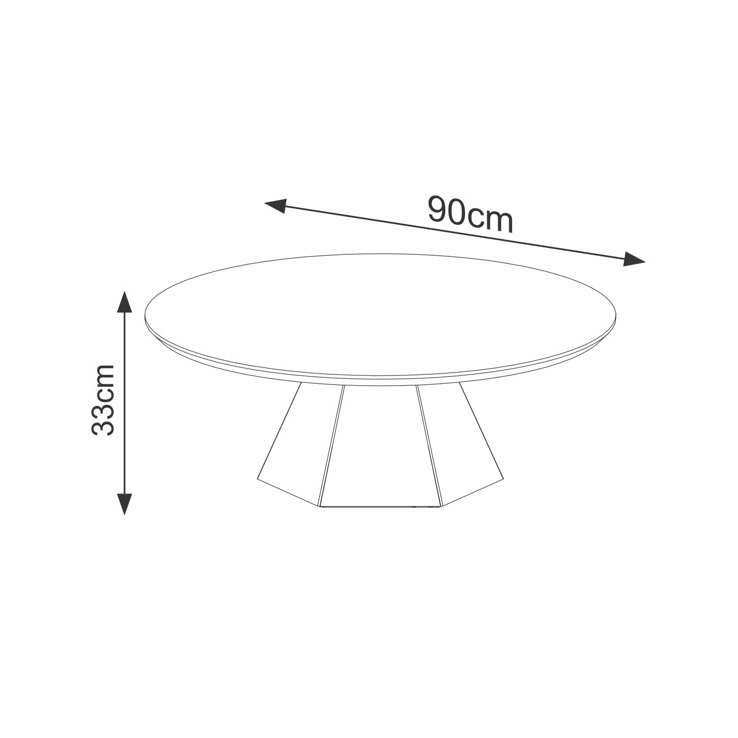 Mesa de Centro Madeira 32X90 Off White, Natural