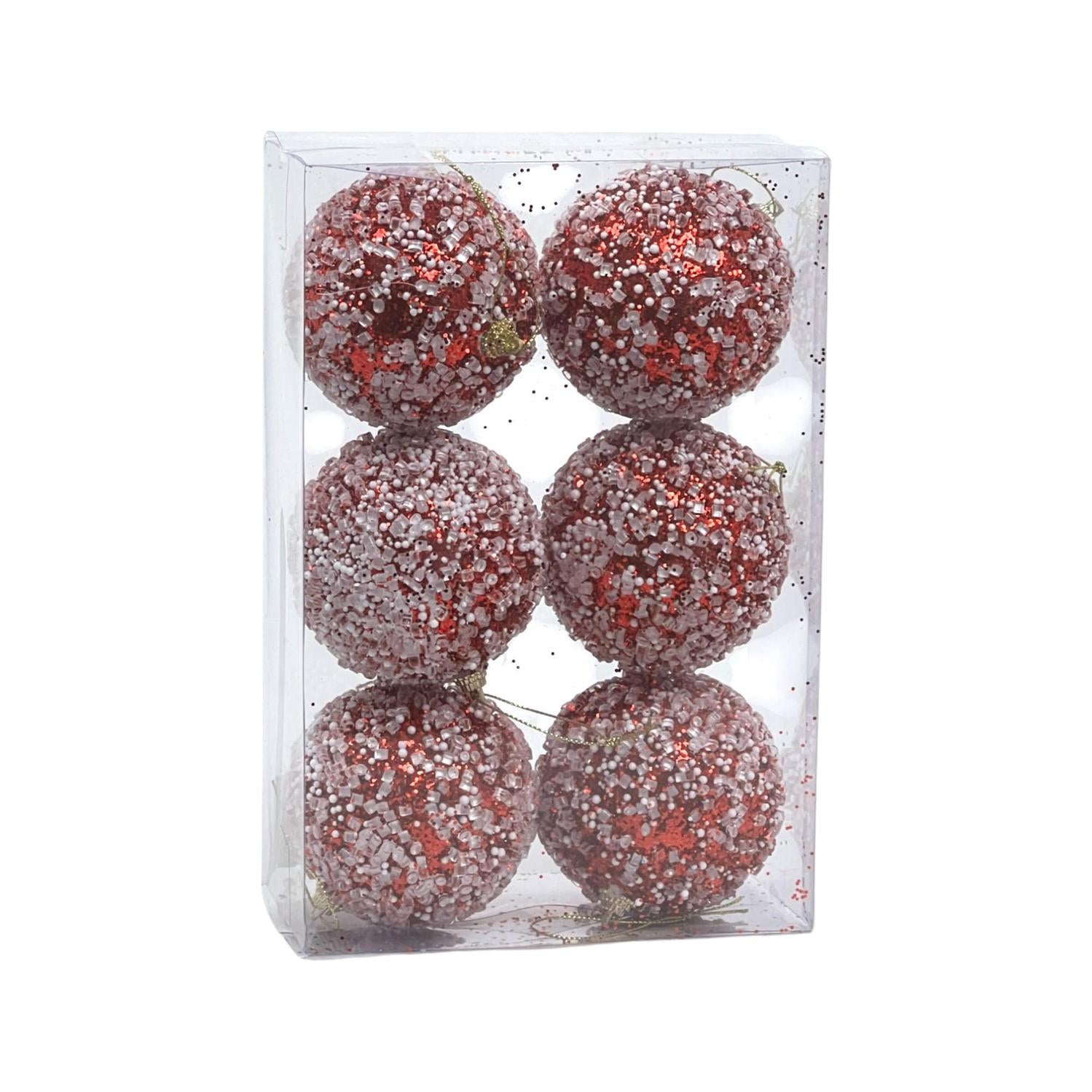 Colgante 8Cm Rojo Setx6 Navidad Exh F251