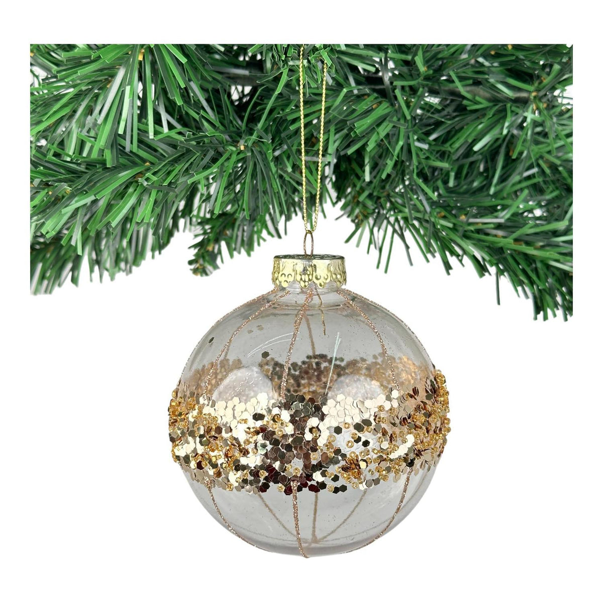Colgante 24Cm Rosa Setx6 Navidad Exh F251