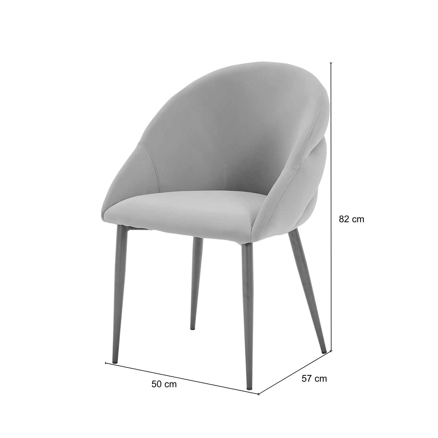 Silla Comedor Toscana Suede Gris Setx2