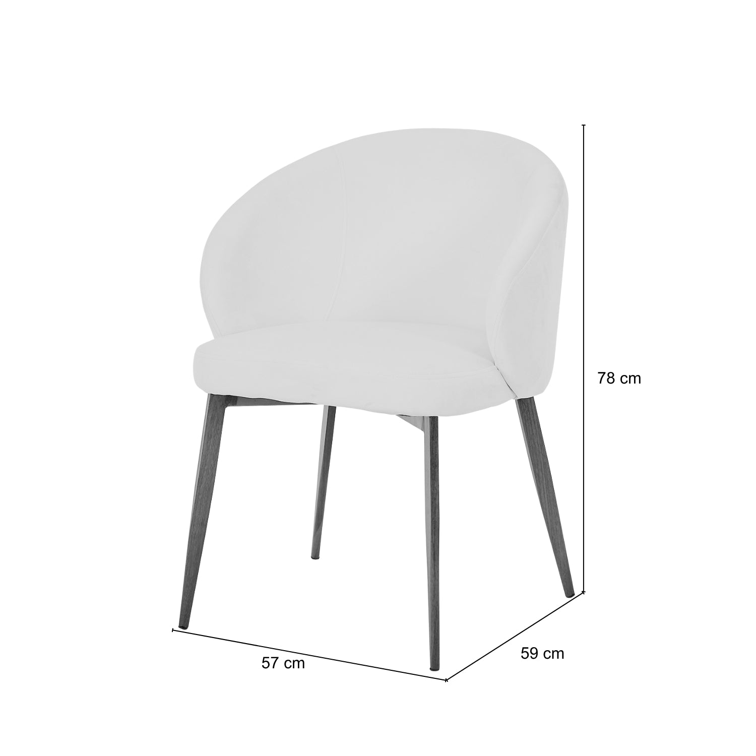 2 Sillas de Comedor Thian Velvet Beige