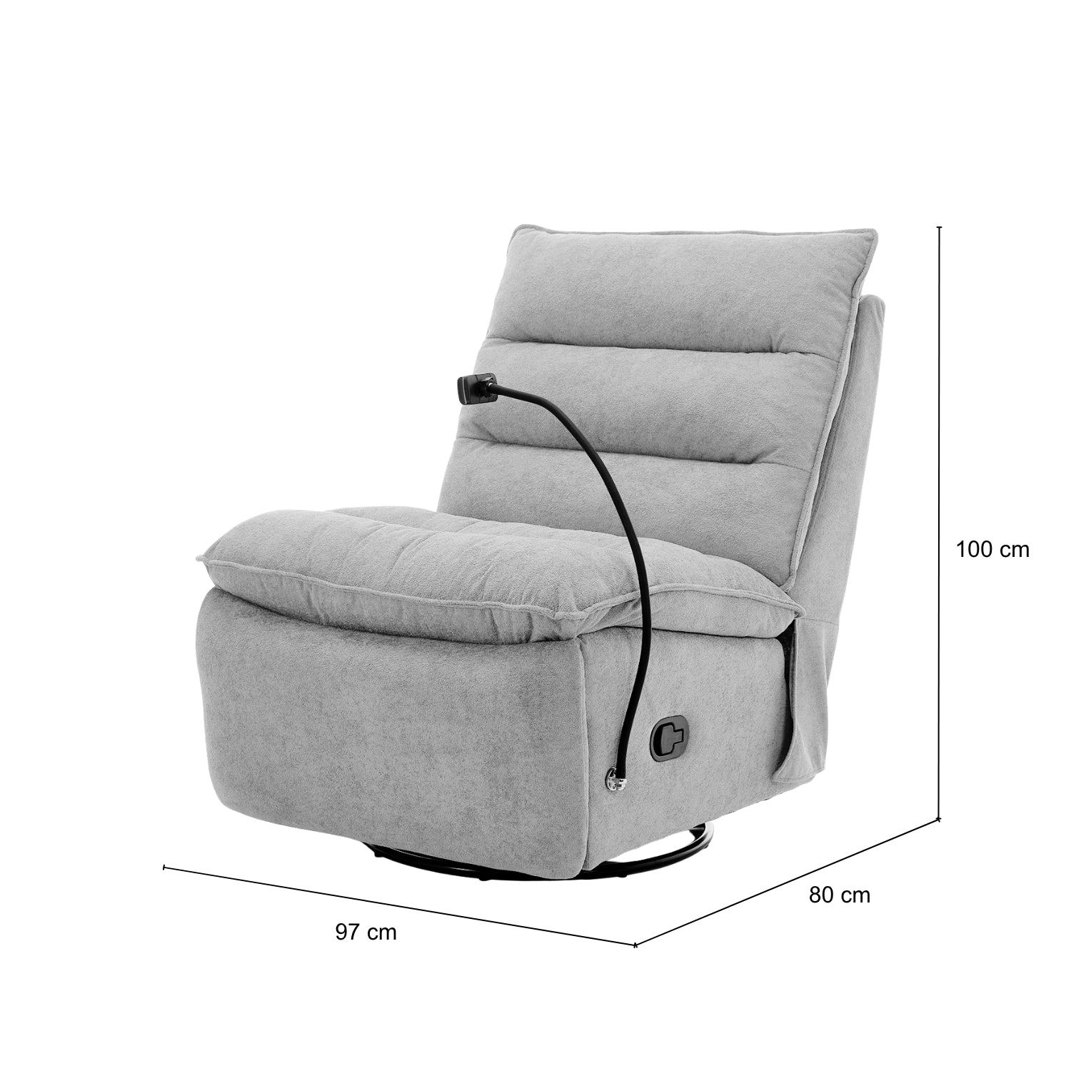 Sillón Reclinable Kioto Lino Gris