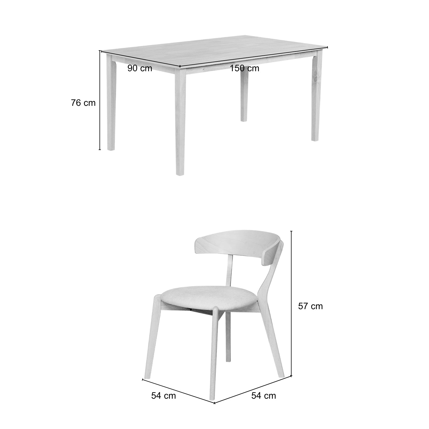 Comedor 6 Puestos Zurich Natural, Beige