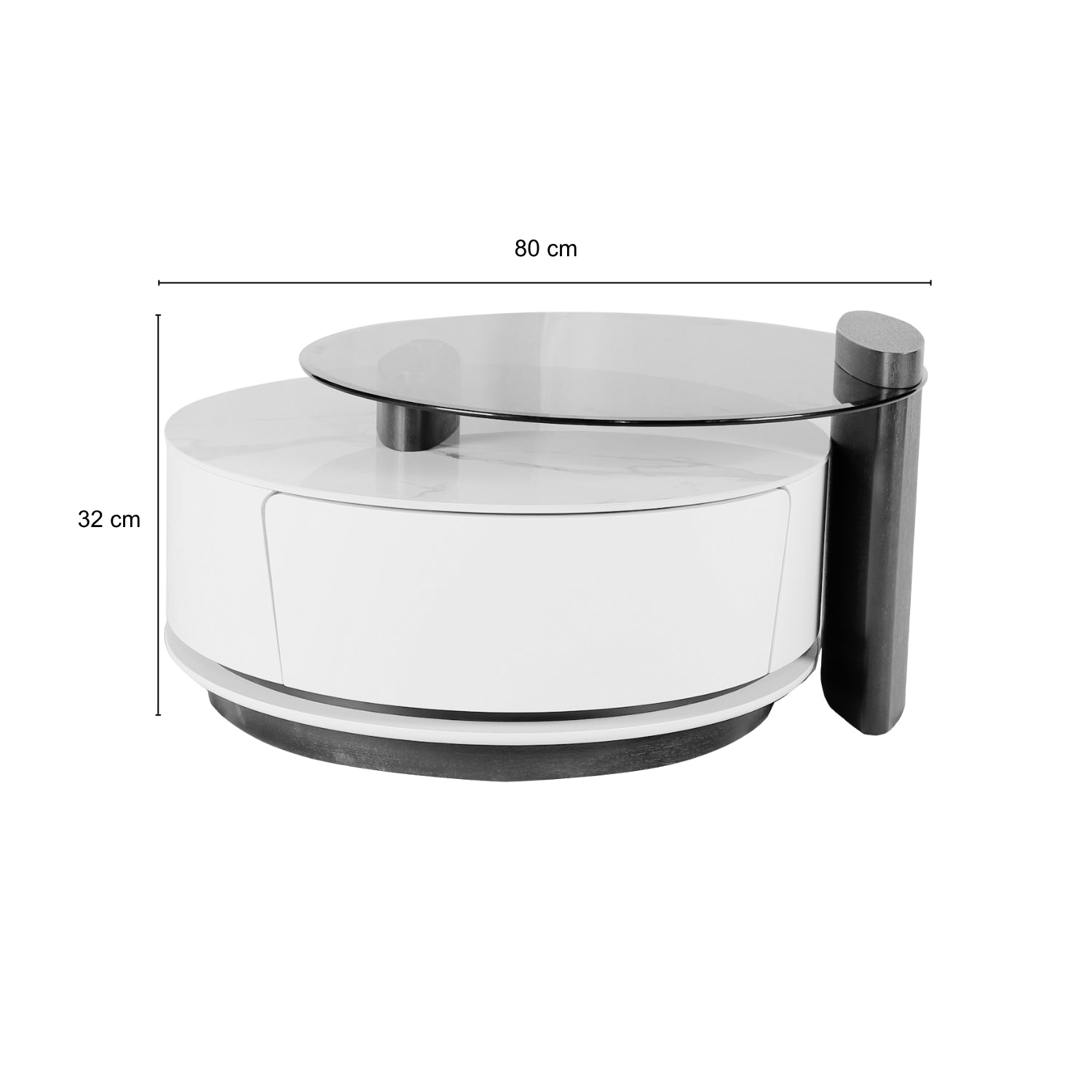 Mesa De Centro Niki Marmolizada Blanca