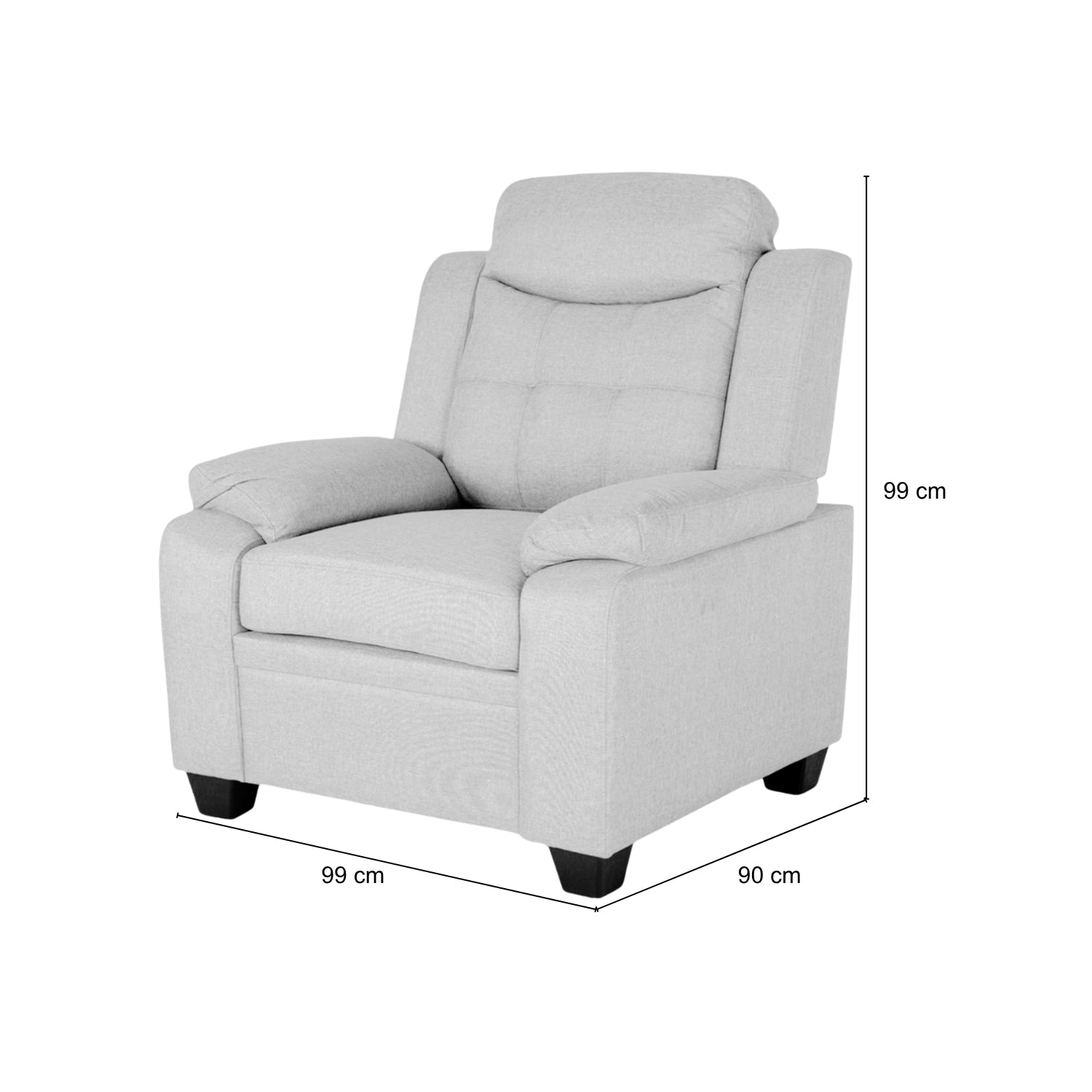 Sofa 1 Puesto Grecia Lino Beige