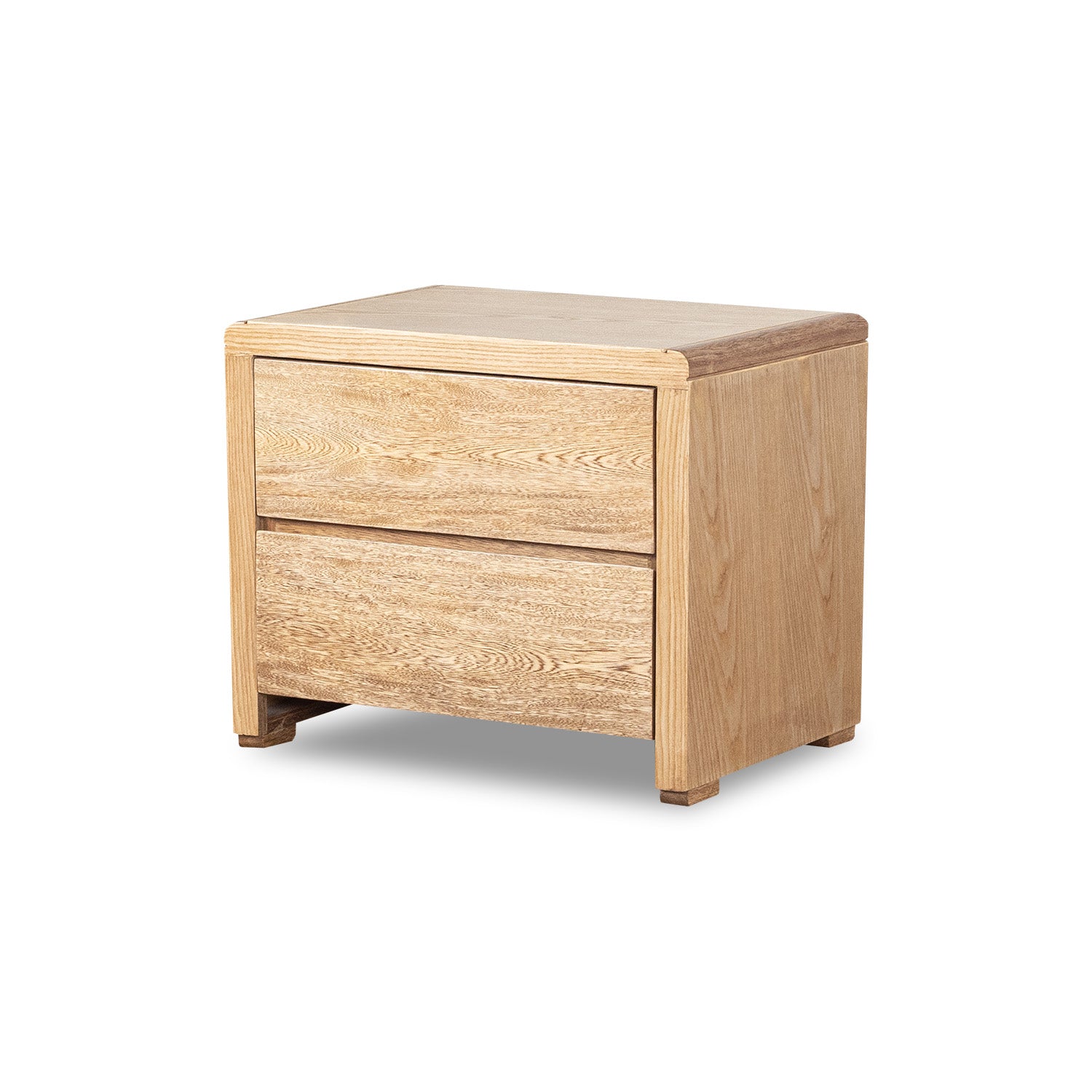 Mesa De Noche Ceratto 2 Gavetas, Roble Natural