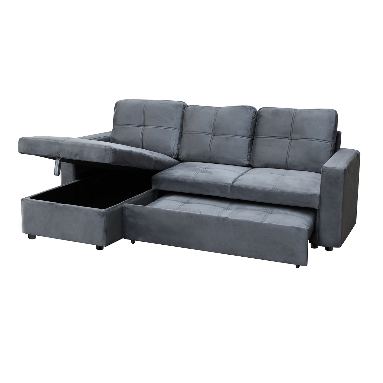 Sala Cama Lumix Velvet Gris