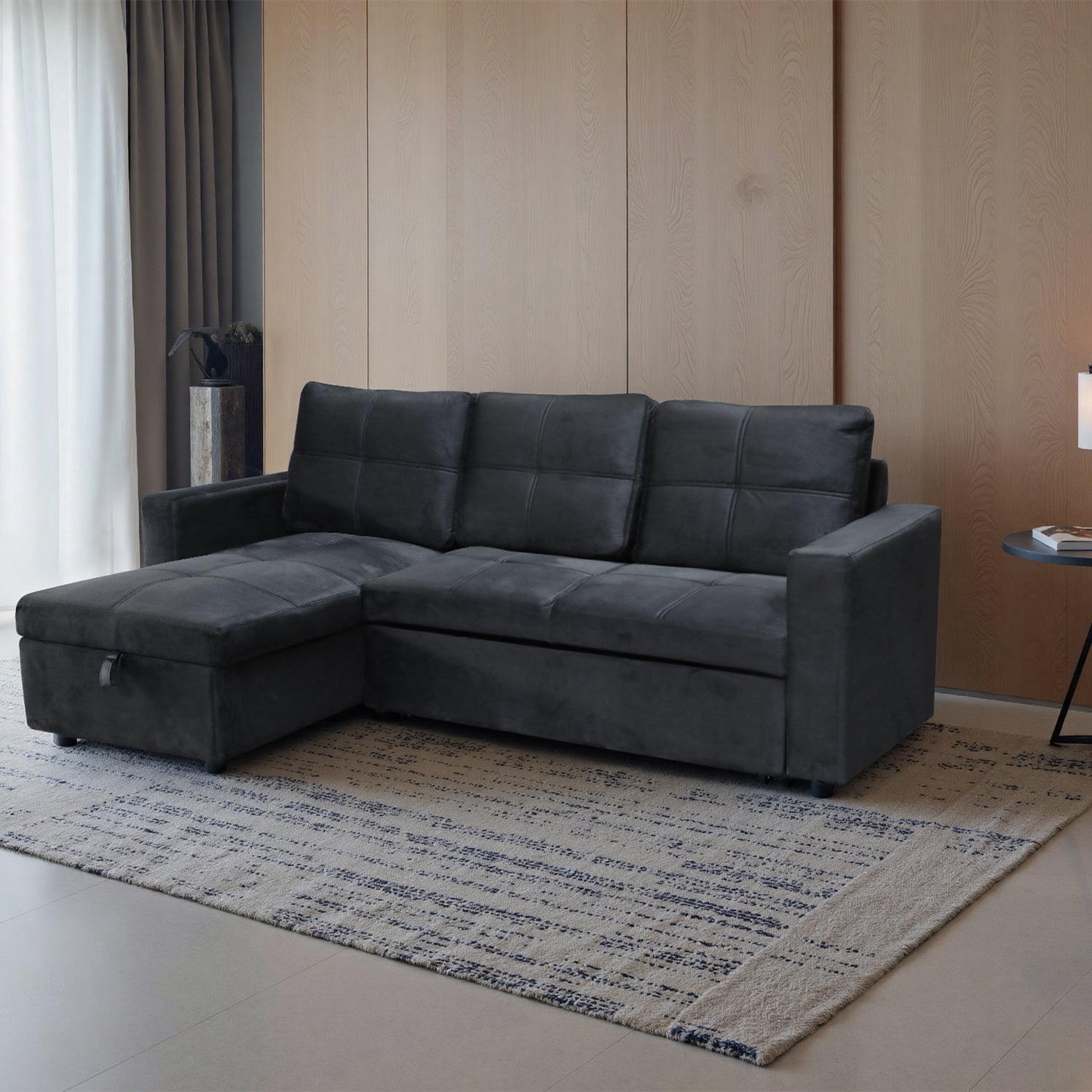 Sala Cama Lumix Velvet Plomo