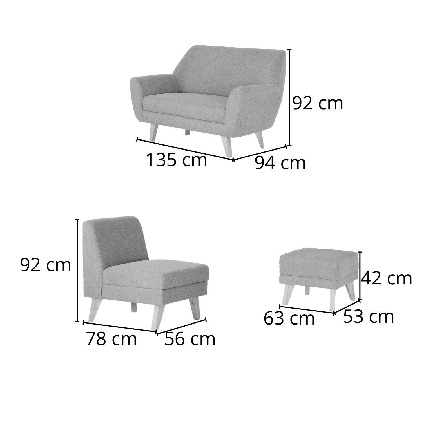 Juego de Sala Lugo Eurolino Marbella, Natural