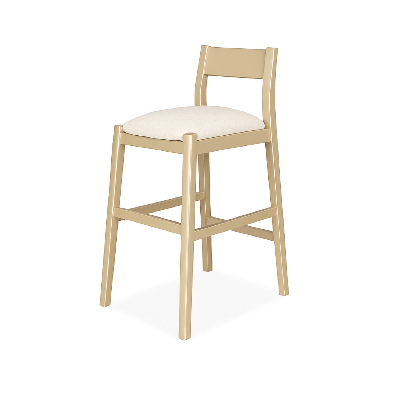 Silla Para Barra Dalton Premium Eurolino Blanco, Champaña