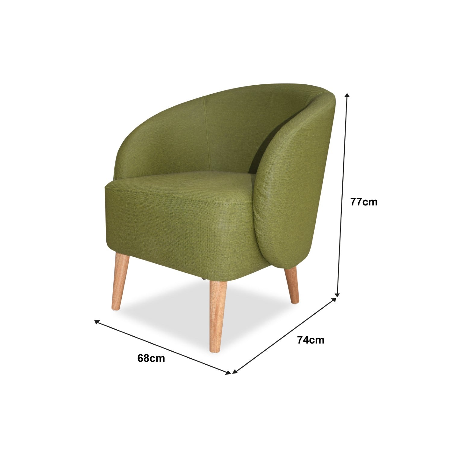 Poltrona Colin Marbella Oliva, Natural