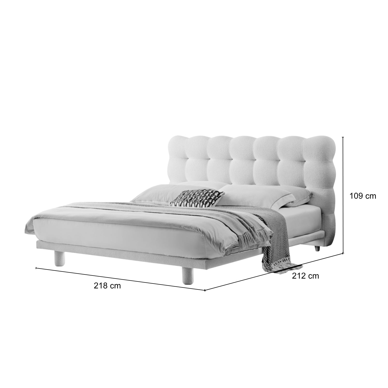 Cama King Toby Crudo