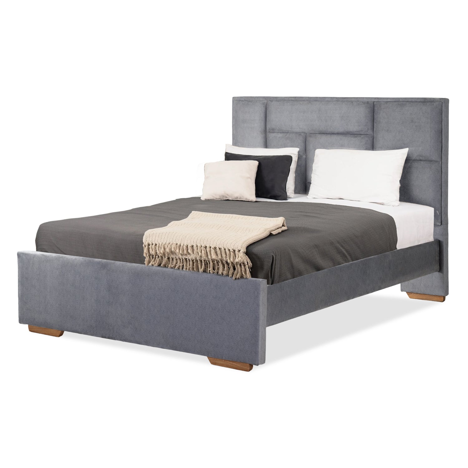 Obsequio Cama 1.60 Aurora Gris Sin T