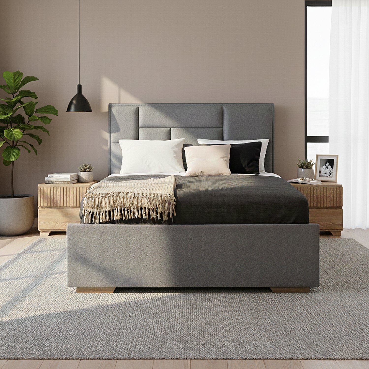 Obsequio Cama 1.40 Aurora Gris Sin T