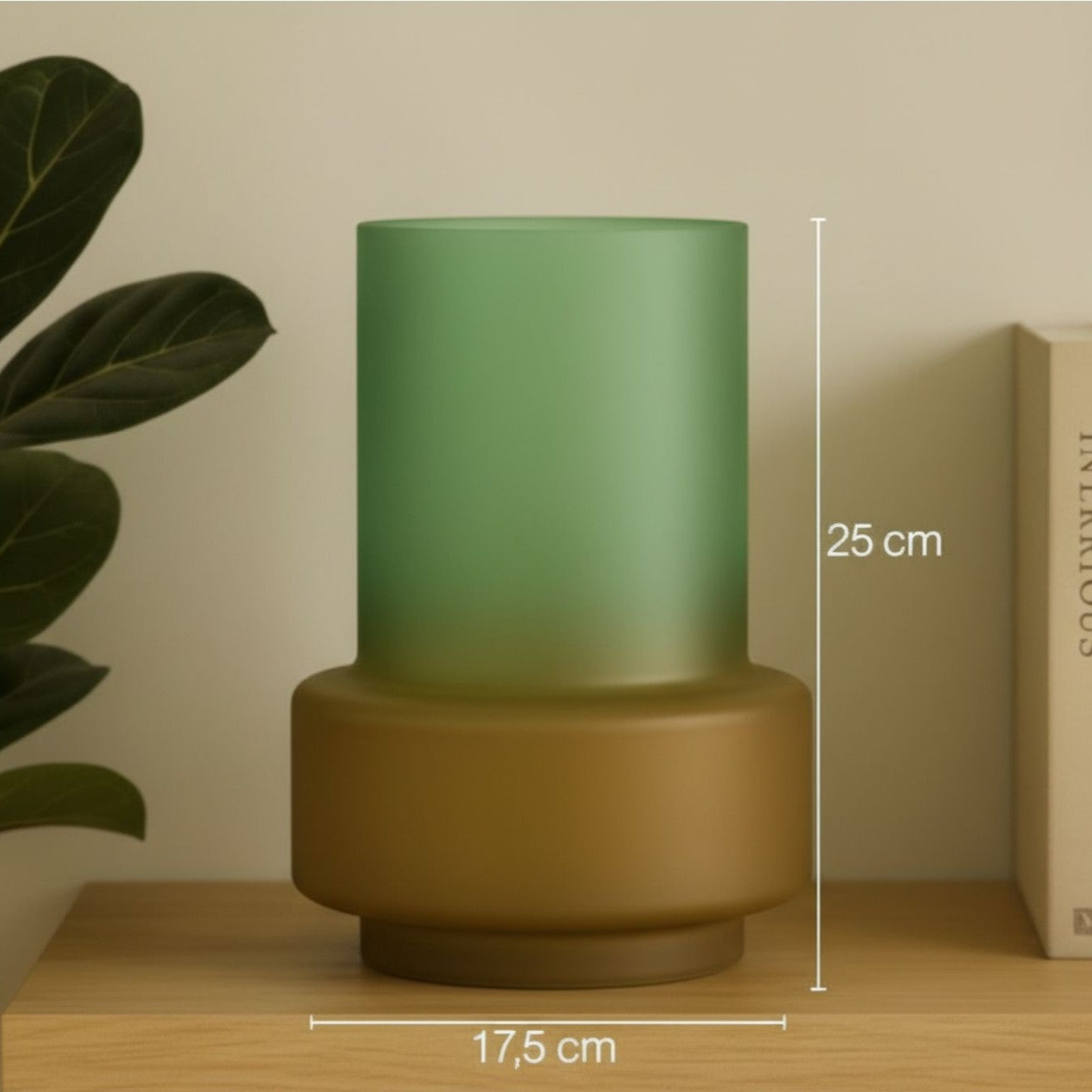 Jarron 17.5X17.5X25 Blend Verde Caf F243