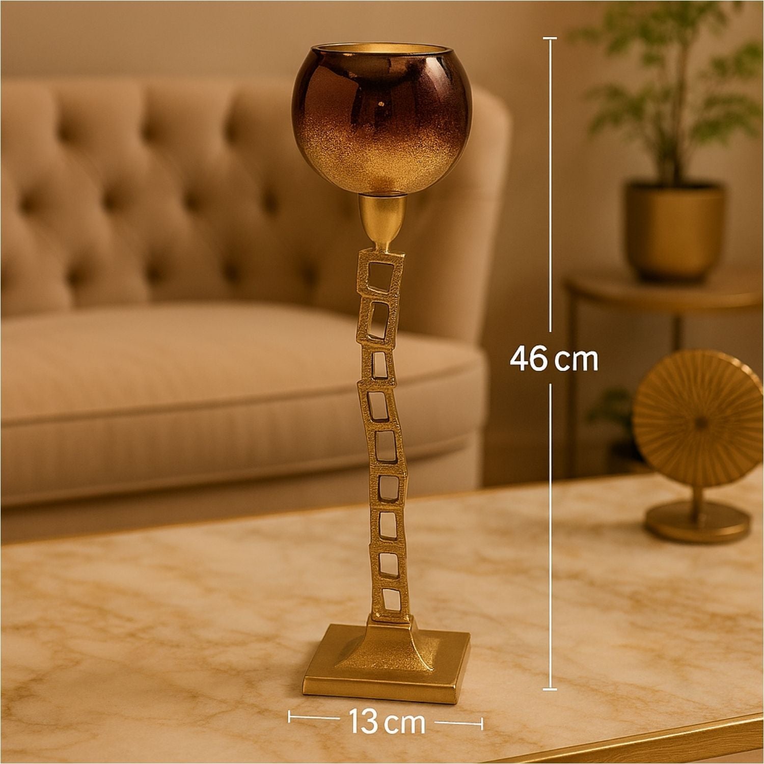 Candelabro 46X13X13  Dorado