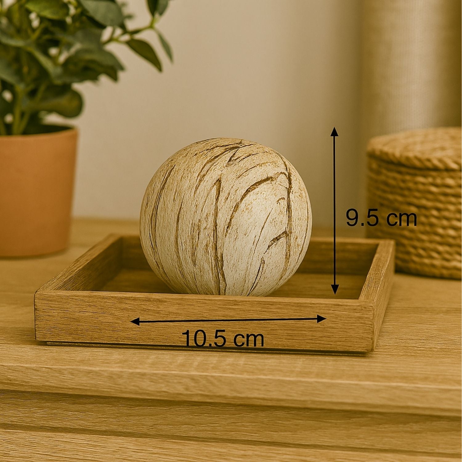 Figura 10.5X10.5X9.5 Esfera Marmol F243