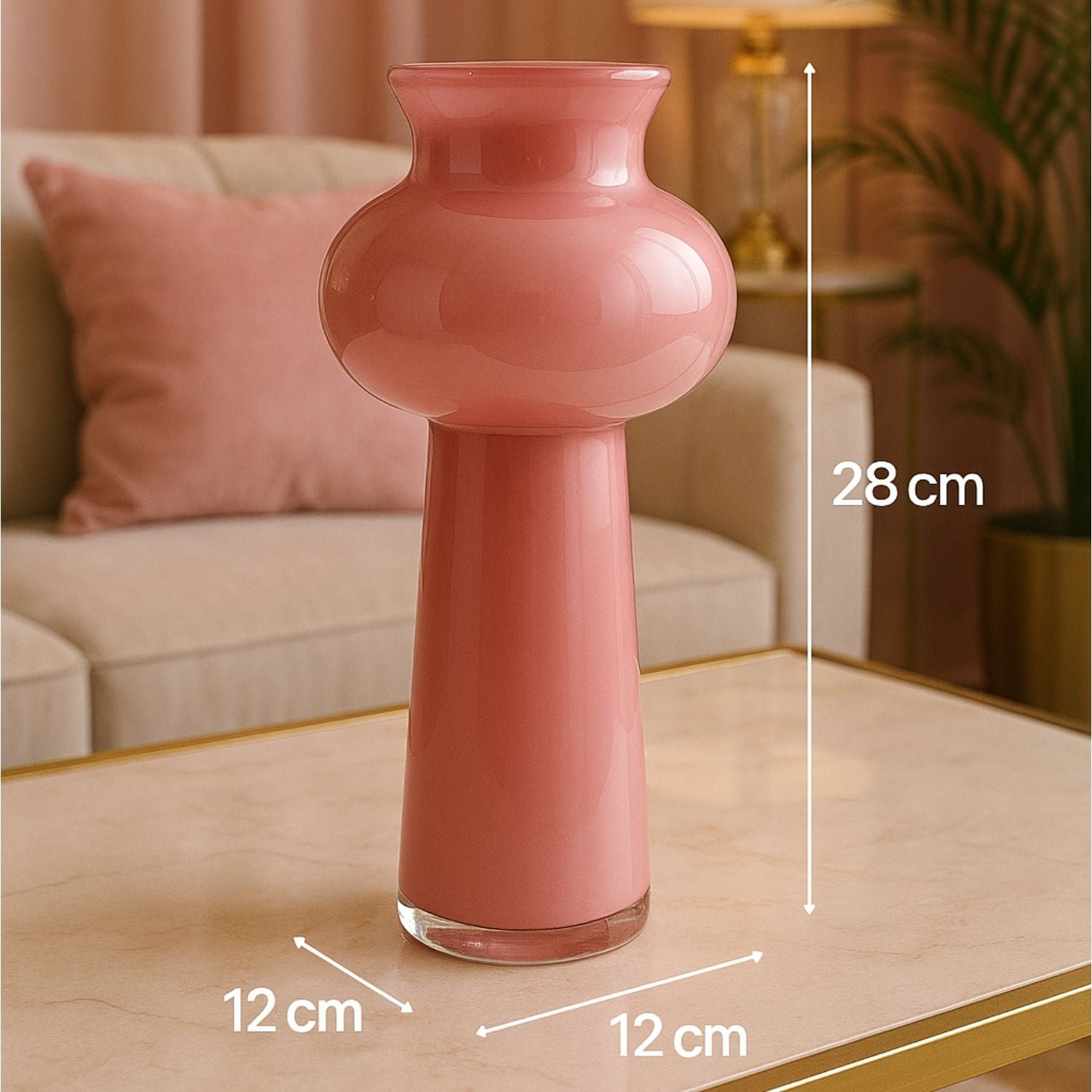 Jarron  12X12X28 Cute Rosa F243