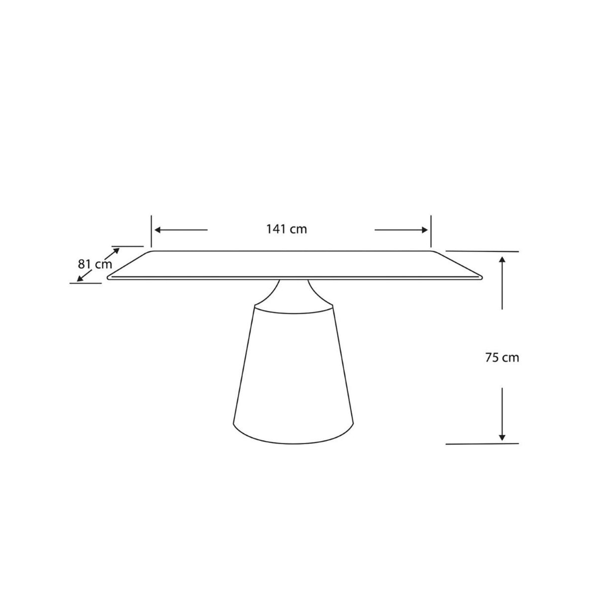 Base Comedor 6 Puestos Venice Champaña Base Para Vidrio