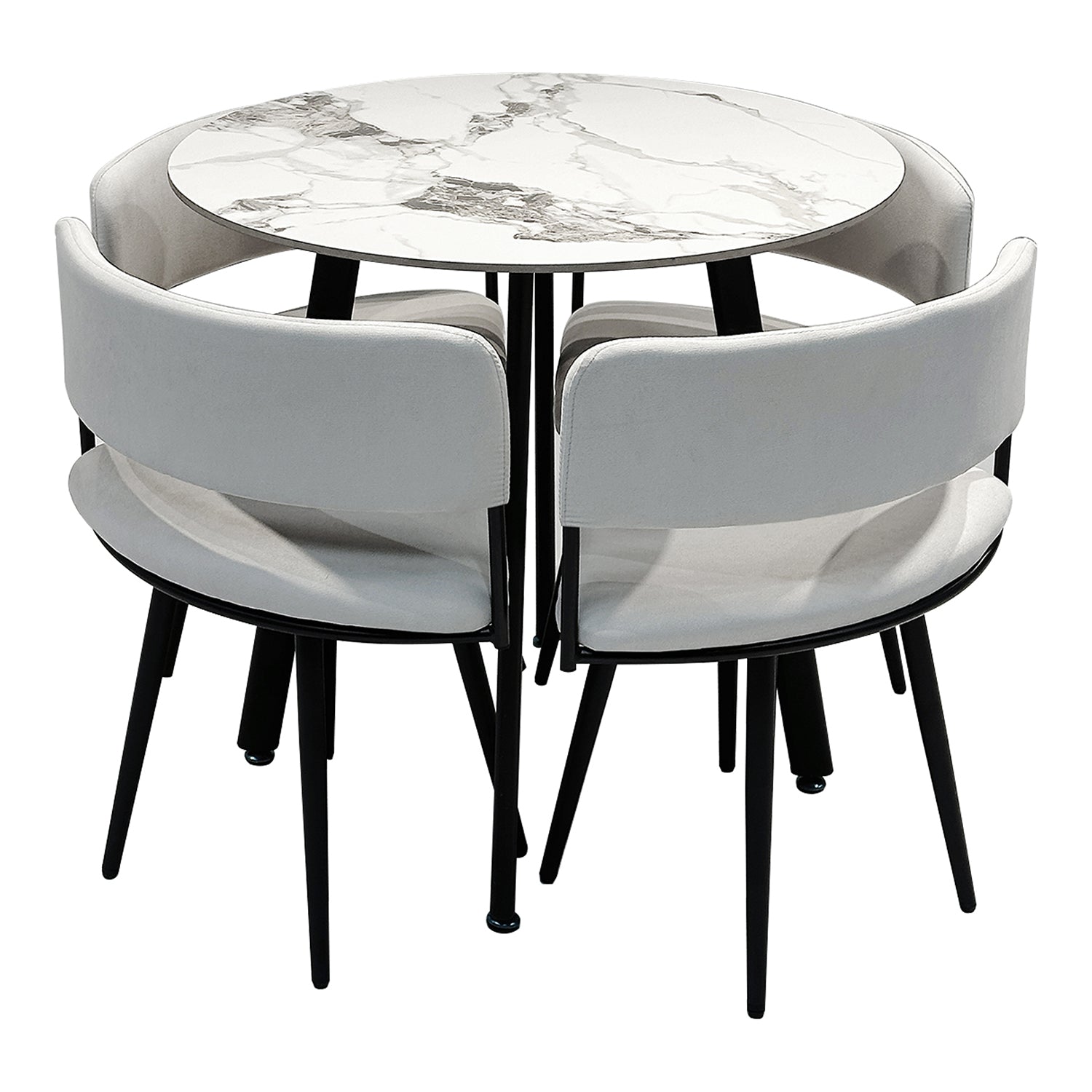 Comedor 4 Puestos Danna Circular Mocca