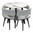 Comedor 4 Puestos Danna Circular Mocca