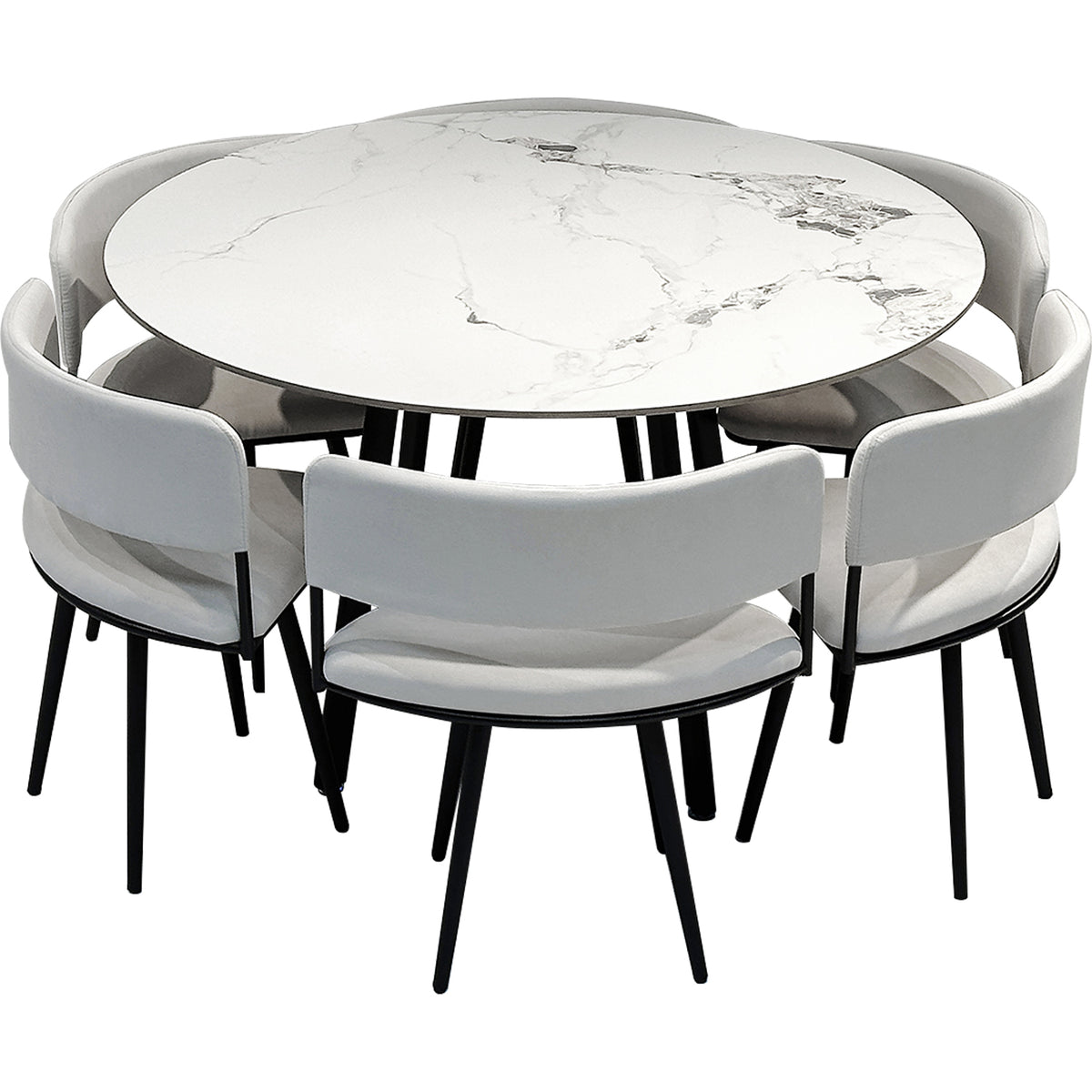 Comedor 6 Puestos Danna Circular Mocca