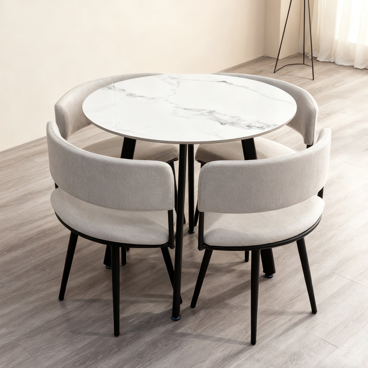 Comedor 4 Puestos Danna Circular Mocca