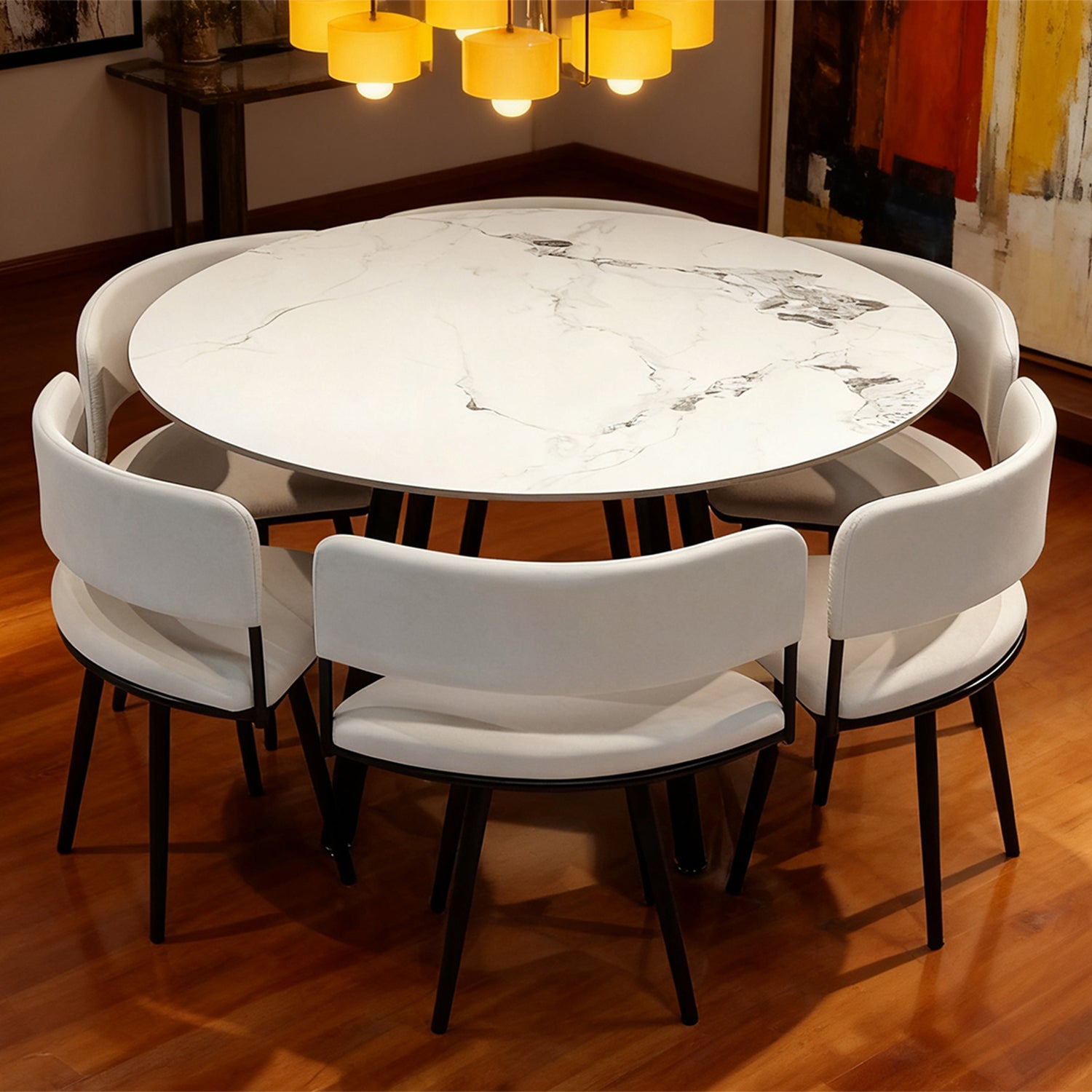 Comedor 6 Puestos Danna Circular Mocca