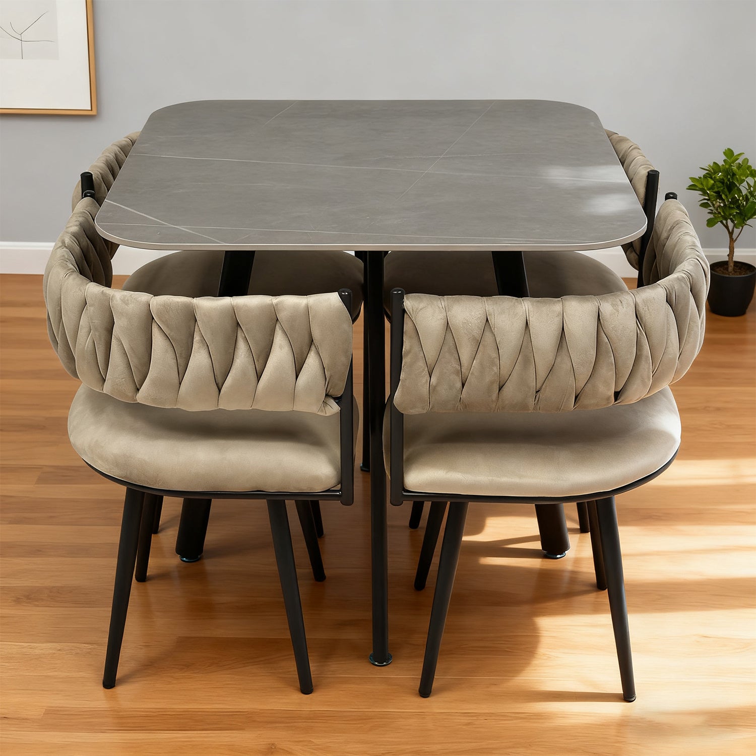 Comedor 4 Puestos Aron Beige