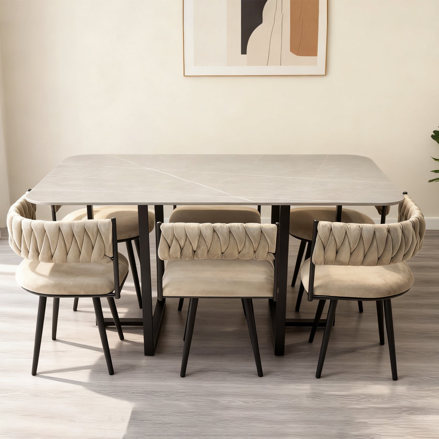 Comedor 6 Puestos Aron Beige