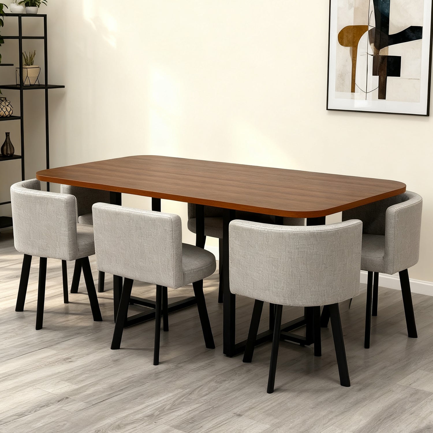Comedor 6 Puestos Alec Beige