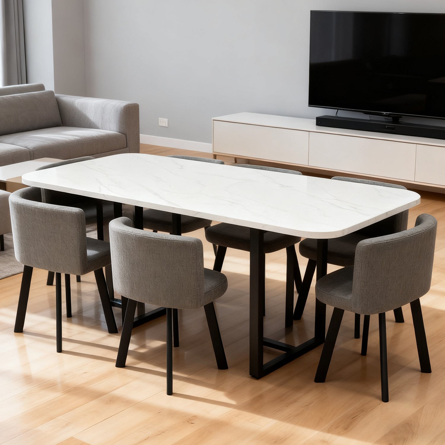 Comedor 6 Puestos Alec Gris