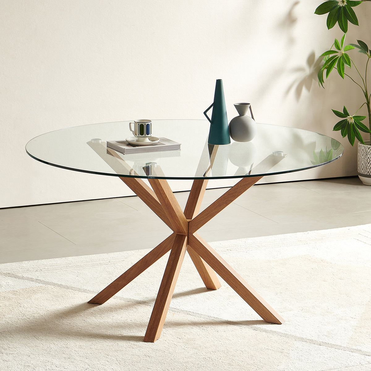 Comedor 6 Puestos Dousty Verde, Natural