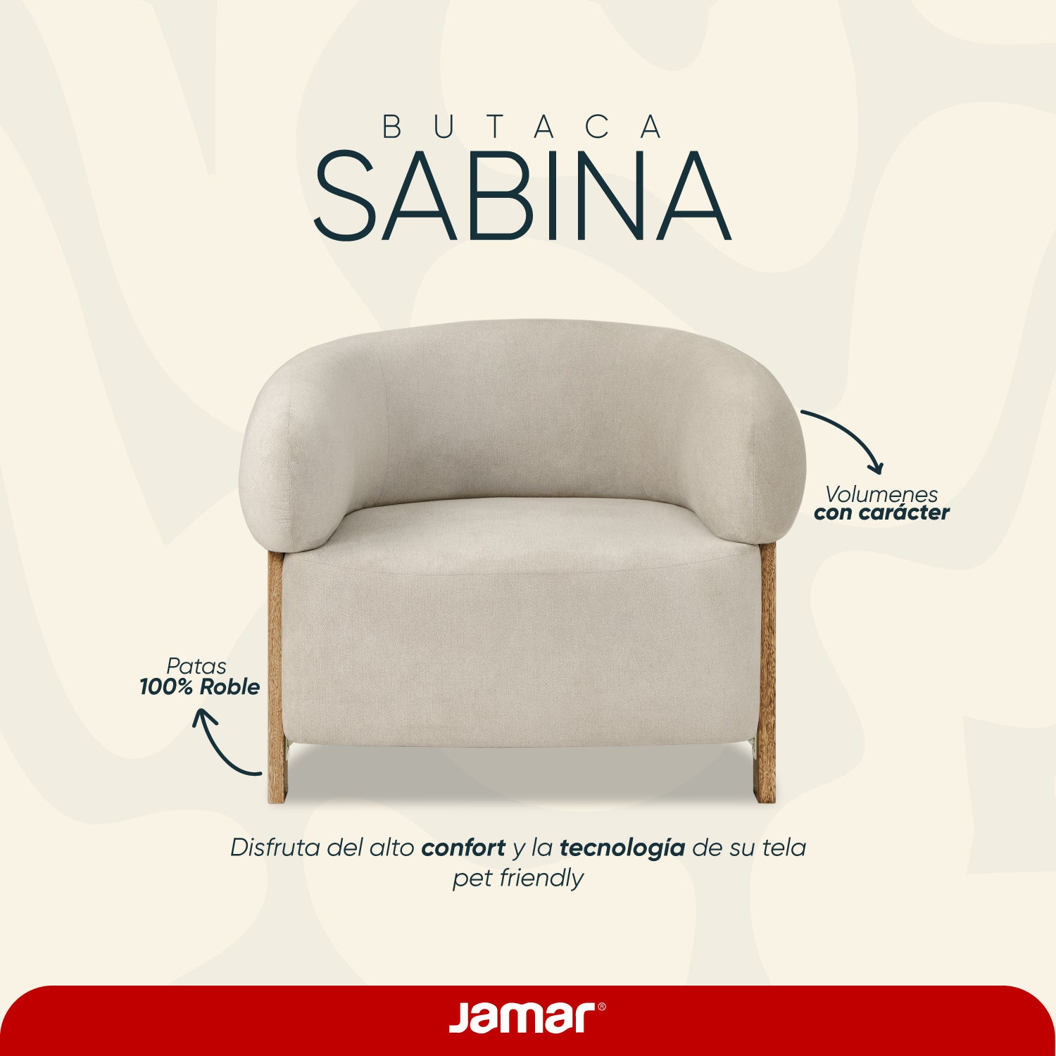 Poltrona Sabina Impetu Arena, Natural